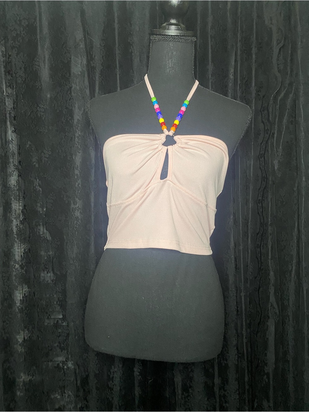 Y2K Indie Beaded Top